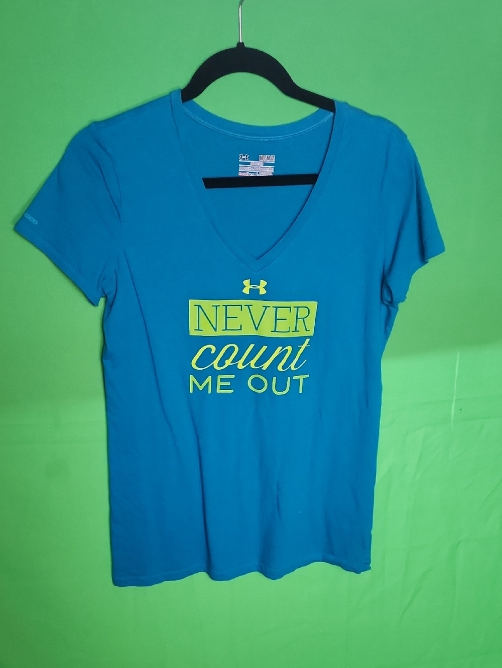 Under Armour Never Count Me Out HeatGear Tee Medium